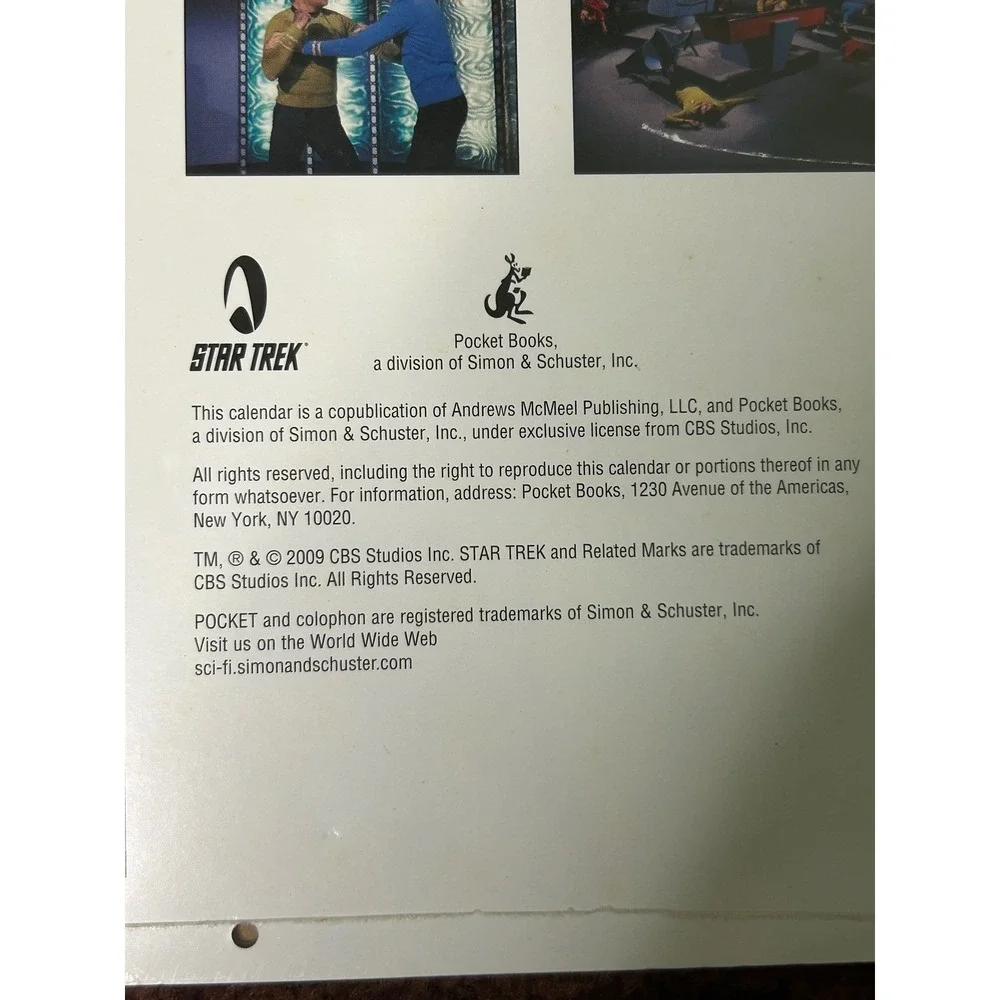 Star Trek 2010 Calendar USS Enterprise‎ Sci-Fi TV Show Sealed